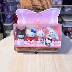 #6845 Hello Kitty, four pack eraser figurines